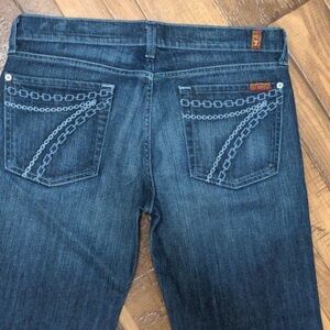 7 For All Mankind Dojo Jeans Chain 7 Pockets Women's 31